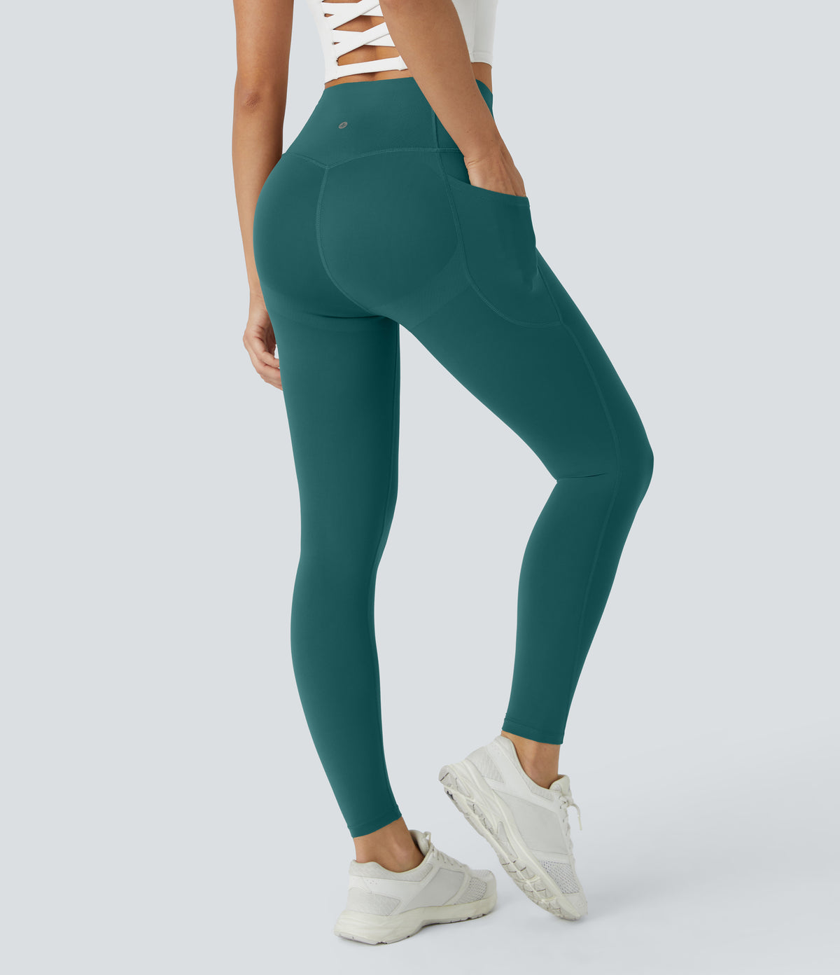 Halara UltraSculpt™ High Waisted Butt Lifting Tummy Control Pocket Shaping Workout Leggings - June Bug