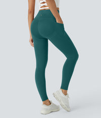 Halara UltraSculpt™ High Waisted Butt Lifting Tummy Control Pocket Shaping Workout Leggings - June Bug
