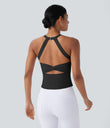 SoftlyZero™ Plush Cut Out Yoga Tank Top A-D Cups - Black