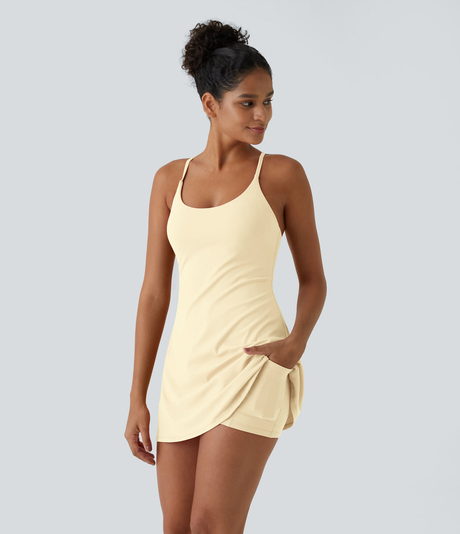 SoftlyZero™ Plush Backless Active Dress-Easy Peezy Edition - Pear Sorbet