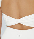 Backless Twisted Active Dress - White