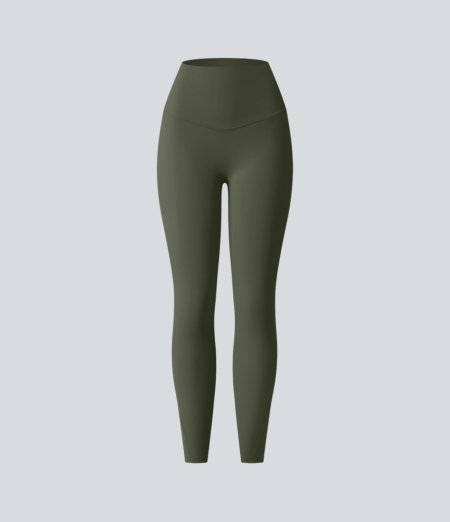 Halara UltraSculpt™ High Waisted Tummy Control Pocket Shaping Training Leggings - Deep Woodland Green