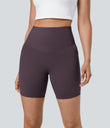Halara UltraSculpt™ High Waisted Tummy Control Pocket Shaping Training Biker Shorts 7'' - Night's Purple