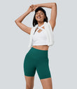 Halara UltraSculpt™ High Waisted Tummy Control Pocket Shaping Training Biker Shorts 7'' - June Bug