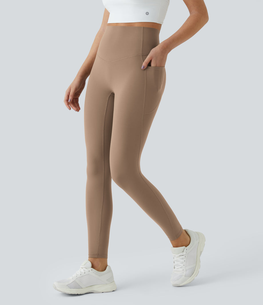 Halara UltraSculpt™ High Waisted Tummy Control Pocket Shaping Training Leggings - Woodsmoke