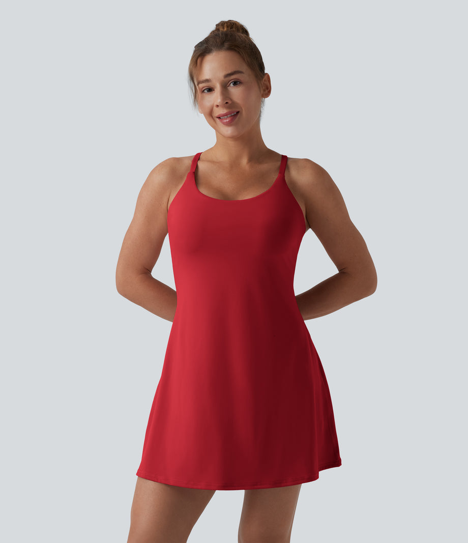 Softlyzero™ Plush Backless Active Dress-Easy Peezy Edition DD-F - Mars Red