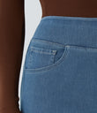Halara Flex™ High Waisted Pockets Wide Leg Loose Work Jeans - Mayan Blue Denim
