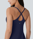SoftlyZero™ Plush Molded Cups Low Support Dance Active Dress-Easy Peezy Edition A-D Cups - Peacoat