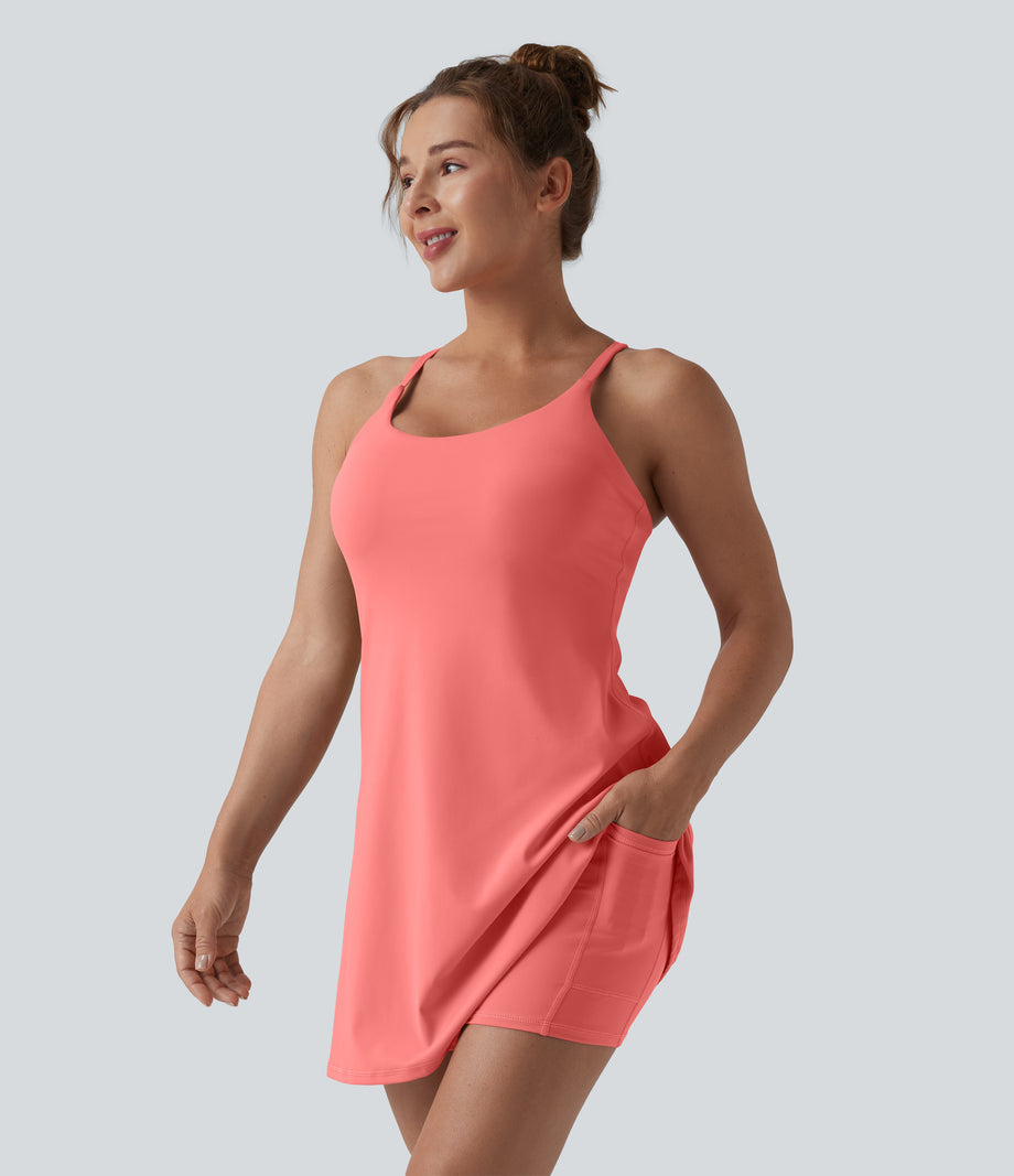 Softlyzero™ Plush Backless Active Dress-Easy Peezy Edition DD-F - Shell Pink