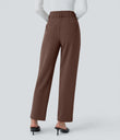 Halara Flex™ High Waisted Pocket Solid Work Tapered Pants - Rocky Road