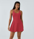 SoftlyZero™ Airy Backless Twisted Flare Low Support Dance Active Dress-Longer Length-Easy Peezy Edition A-D Cups - Salsa