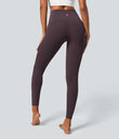 SoftlyZero™ Crossover Pocket Plain Leggings-UPF50+ - Dusky Evening purple