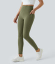 Halara UltraSculpt™ High Waisted Tummy Control Pocket Shaping Training Leggings - Grass Grey Green