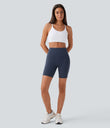 Halara UltraSculpt™ High Waisted Scrunch Butt Lifting Tummy Control Side Pocket Shaping Workout Biker Shorts 7'' - Mood Indigo