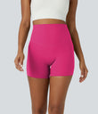 Halara UltraSculpt™ High Waisted Tummy Control Side Pocket Shaping Training Biker Shorts 5'' - Fuchsia Purple