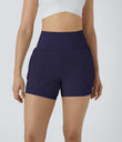 Breezeful™ Super High Waisted Curved Hem 2-in-1 Pocket Quick Dry Yoga Shorts 3.5'' - Peacoat