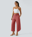 Breezeful™ High Waisted Crossover Quick Dry Resort Pants with Pockets - Kapok Red