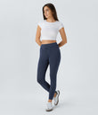 Halara Flex™ High Waisted Pocket Denim Casual Leggings - Washed Denim Navy Blue