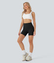 Halara UltraSculpt™ High Waisted Butt Lifting Tummy Control Pocket Shaping Training Biker Shorts 5'' - Black