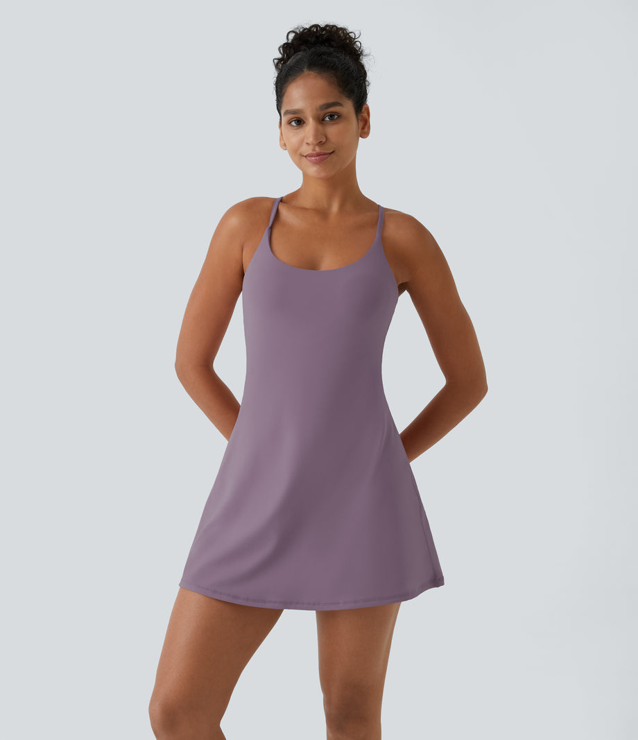 SoftlyZero™ Plush Backless Active Dress-Easy Peezy Edition - Tulip Purple