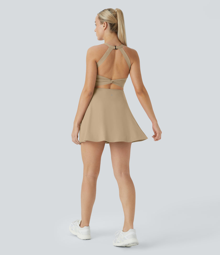 SoftlyZero™ Airy Backless Twisted Cool Touch Dance Active Dress-Easy Peezy Edition - Curds & Whey