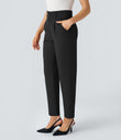 Halara Flex™ High Waisted Pocket Solid Work Tapered Pants - Black