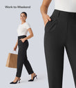 Halara Flex™ High Waisted Pocket Solid Work Tapered Pants - Black