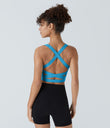 SoftlyZero™ Airy Square Neck Backless Crisscross Cropped Cool Touch Yoga Tank Top-UPF50+ - Swim Cap