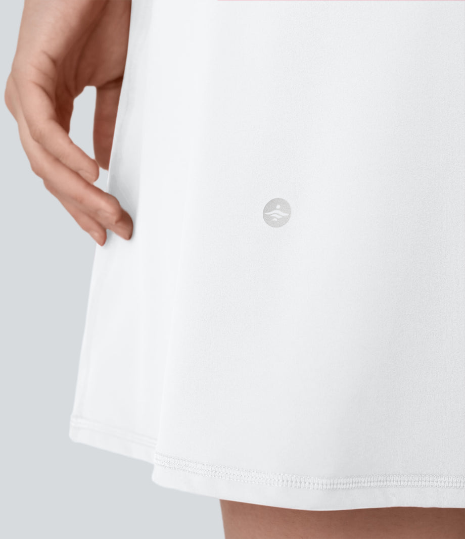SoftlyZero™ Plush Backless Active Dress-Longer Length-Easy Peezy Edition - White