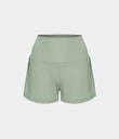 SoftlyZero™ Airy Super High Waisted 2-in-1 Cool Touch Yoga Shorts with Pockets - Light Bean Green