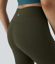 DayStretch High Waisted Crossover Flare Yoga Leggings - Forest Night