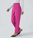 Halara Flex™ High Waisted Pocket Solid Work Tapered Pants - Fuchsia Fedora
