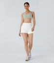 SoftlyZero™ Airy Super High Waisted 2-in-1 Cool Touch Yoga Shorts with Pockets - White