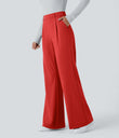 Halara Flex™ DayStretch High Waisted Pocket Work Flare Pants - Valiant Poppy