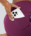SoftlyZero™ Crossover Pocket Plain Leggings-UPF50+ - Ume Purple