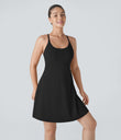 SoftlyZero™ Plush Backless Active Dress-Longer Length-Easy Peezy Edition - Black