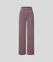 DayStretch High Waisted Pockets Straight Leg Casual Pants - Purple Sandalwood