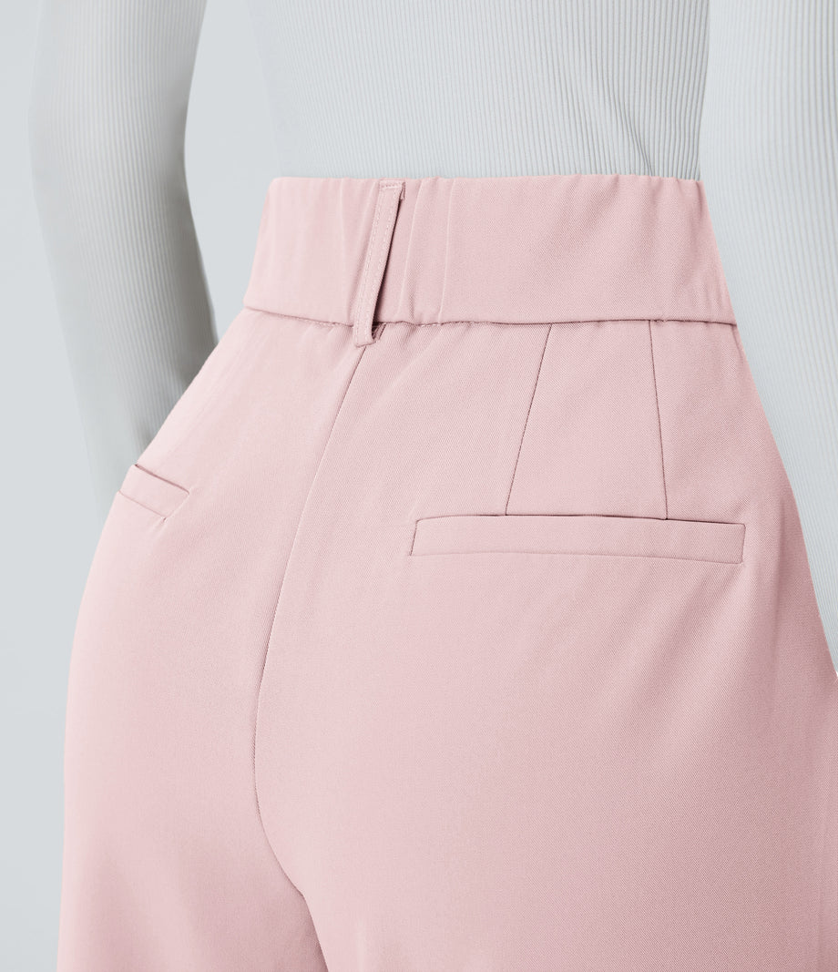 Halara Flex™ High Waisted Pocket Solid Work Tapered Pants - Primrose Pink