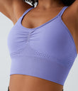 OneForm Seamless Flow Low Support Ruched Double Straps Sports Bra A-D Cups - Easter Egg