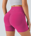 Halara UltraSculpt™ High Waisted Scrunch Butt Lifting Tummy Control Pocket Shaping Workout Biker Shorts 5'' - Fuchsia Purple