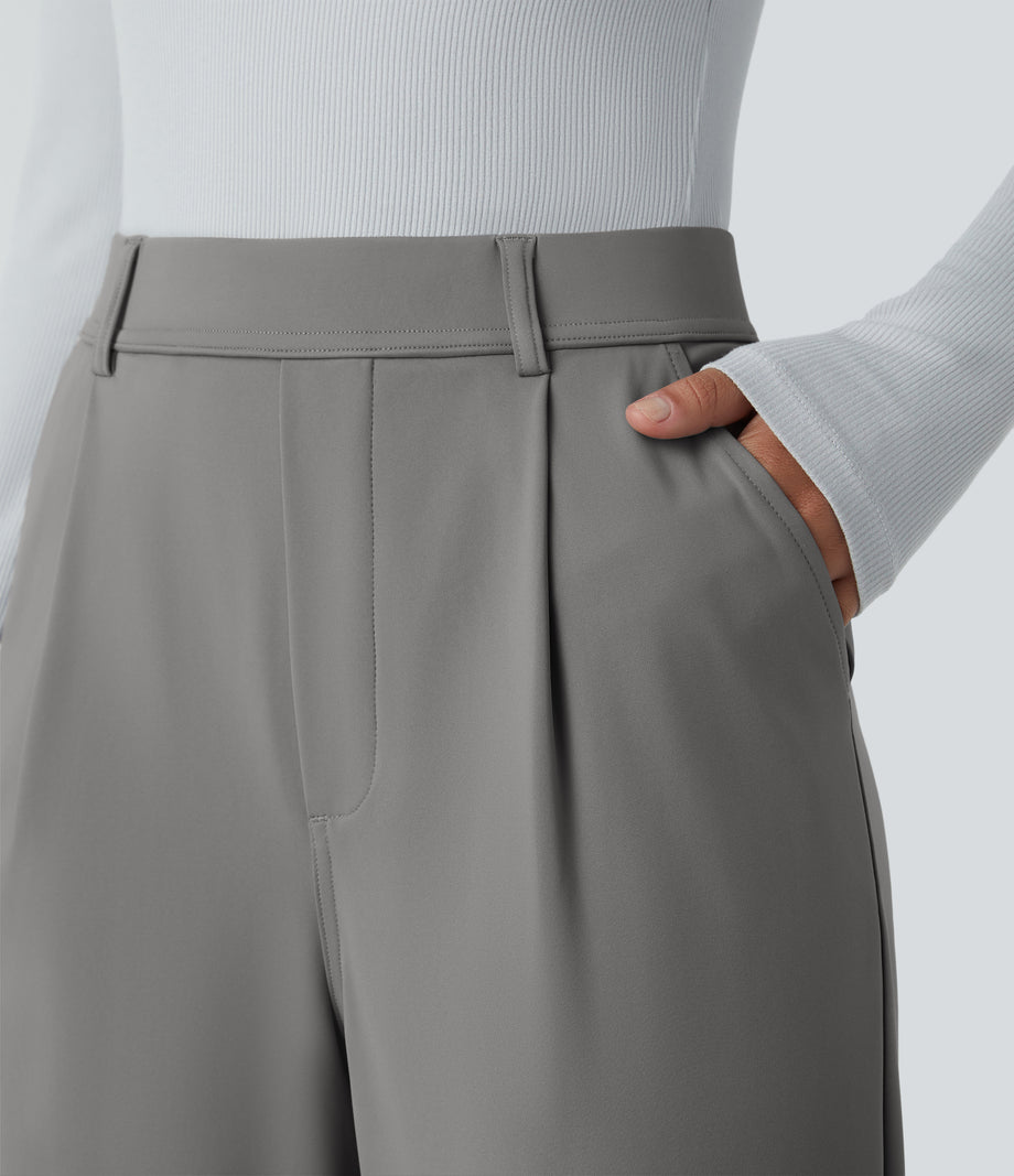 Halara Flex™ DayStretch High Waisted Pocket Work Flare Pants - Silent Storm
