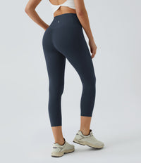 Halara UltraSculpt™ High Waisted Tummy Control Pocket Shaping Training Capri Leggings - Carbon