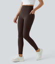 Halara UltraSculpt™ High Waisted Tummy Control Pocket Shaping Training Leggings - Hot Fudge
