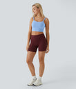 Double Straps Cropped Yoga Tank Top - Fresh Blue