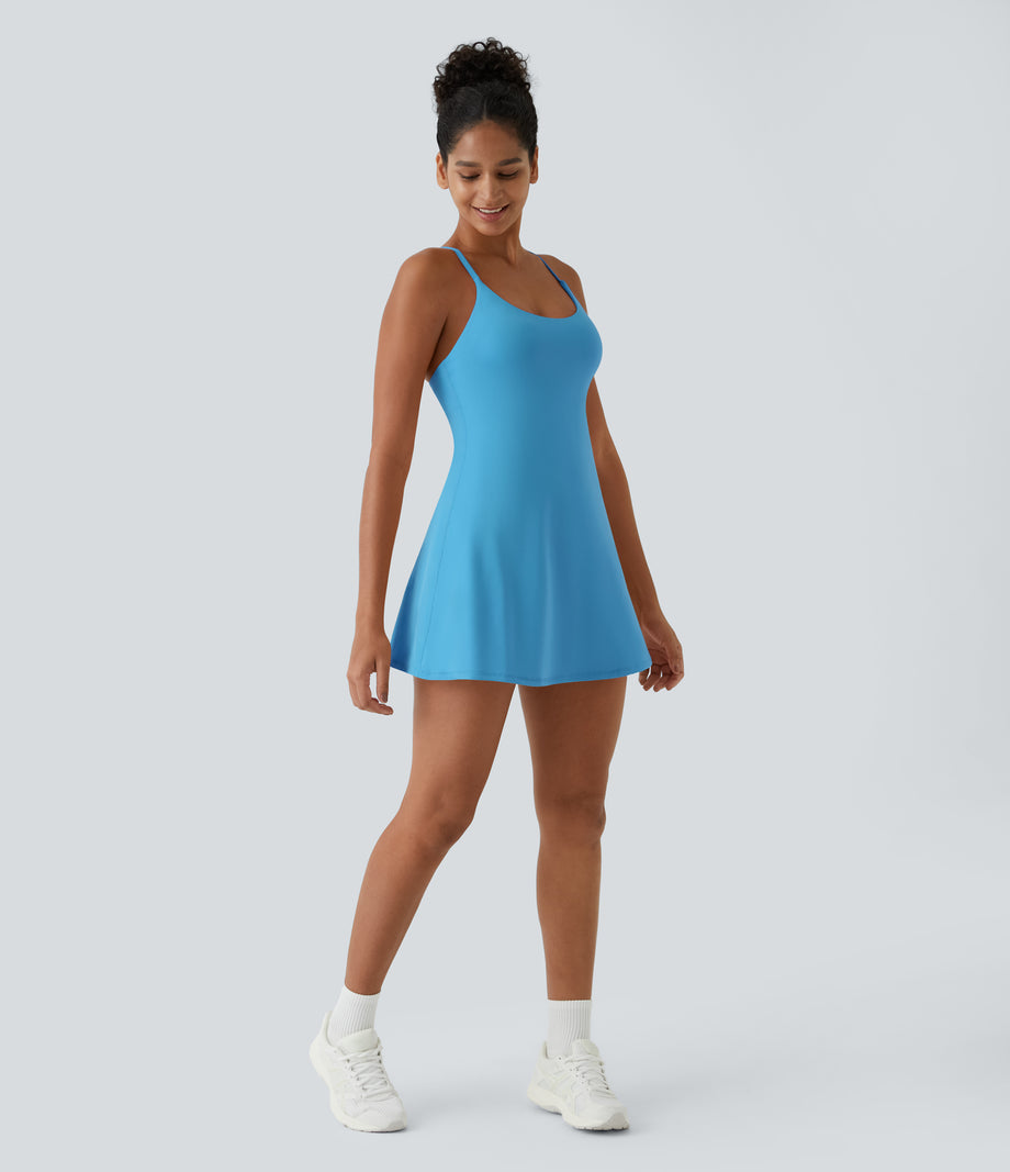 SoftlyZero™ Plush Backless Active Dress-Easy Peezy Edition - Swim Cap