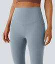 Halara UltraSculpt™ High Waisted Tummy Control Pocket Shaping Yoga Bootcut Leggings - Blue Flower Gray