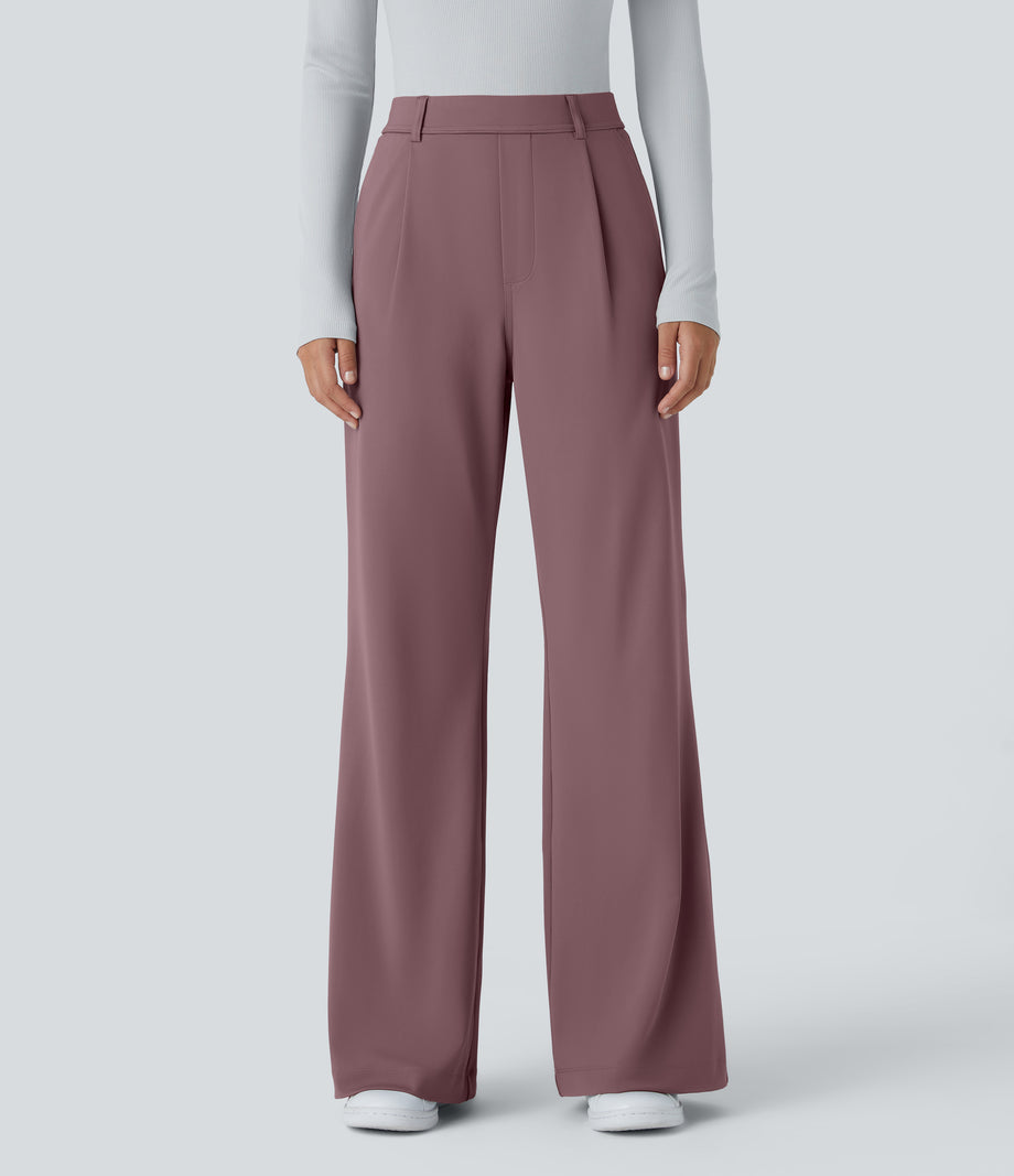 Halara Flex™ DayStretch High Waisted Pocket Work Flare Pants - Purple Sandalwood
