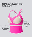 SoftlyZero™ Plush Molded Cups Low Support Dance Active Dress-Easy Peezy Edition A-D Cups - Fuchsia Purple