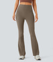 Halara UltraSculpt™ High Waisted Tummy Control Pocket Shaping Yoga Bootcut Leggings - Dawn Brown