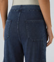 Halara Flex™ Mid Rise Pockets Straight Leg Casual Cargo Jeans - Washed Denim Navy Blue